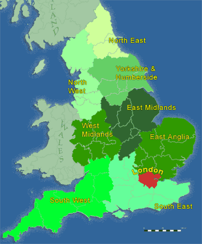  on Regions Of England And Uk   Regional Map Of England  Region Map