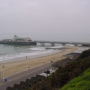 Looking down at the Pier at Bournemouth
