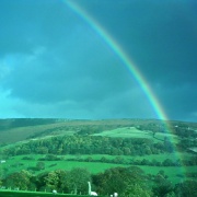 Rainbow in Hathersage Hope Valley. Derbyshire