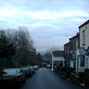 An image taken at School Hill Lane, Lower Heswall, looking over toward Wales