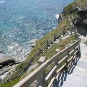 View from steps at Tintagel, Cornwall - June, 2003