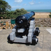 Cannon on the walls of Walmer Castle