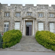 A view of the Entrance to the Main Hall at Hazlewood Castle Nr Tadcaster, North Yorkshire