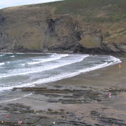 The quiet cove at Crackington Haven, Cornwall, is Boscastle's tiny neighbour.