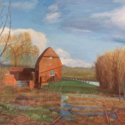 Cobham Mill, Surrey: A painting by Stanley Port