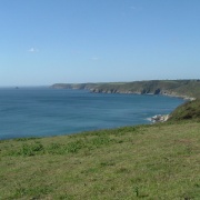 The coast near St Mawes, Cornwall.