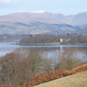 March, a view looking north over Windermere.