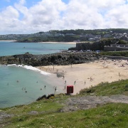 One of the beaches at St Ives - this one reserved for bathers
