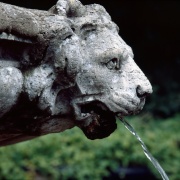 Cliveden, Lion's head detail on the Tortoise Fountain