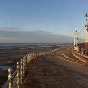 The empty esplanade - Blackpool near the North Pier - November 2008...