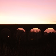 The viaduct at Stourbridge at sunset