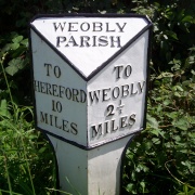 Weobley milepost