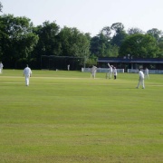 Action from Mistley Cricket ground, possibly one of the most picturesque grounds in the country
