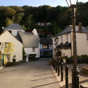 The widest road in Polperro.