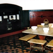 In the kitchen.