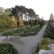 The parterre from above at Oldway Mansion.