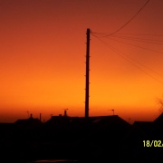 The red Sky at night 17.47 18th Feb 2008
