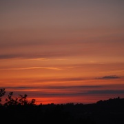 Sunset over Netherton church