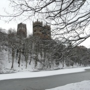 Durham from Prebends Bridge. Winter