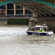 Police Boat on The Thames, London