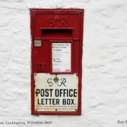 Wall Postbox, Luckington, Wiltshire 2013