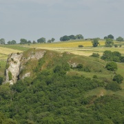 Limestone Crag above Manifold Valley, near Grindon, Staffordshire