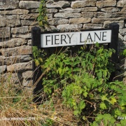 Fiery Lane Sign, Uley, Gloucestershire 2014