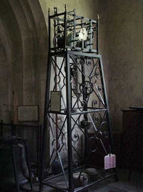 The North Transept Turret Clock. The clock is worked by a pendulum.