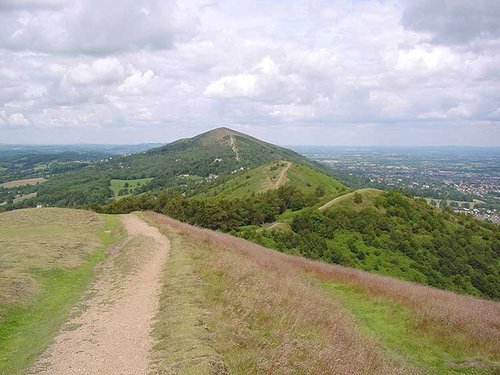 The Malvern Hills. Looking towards the Worcestershire Beacon