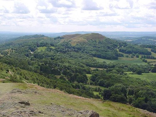 View of the british camp, part of the Malvern hills