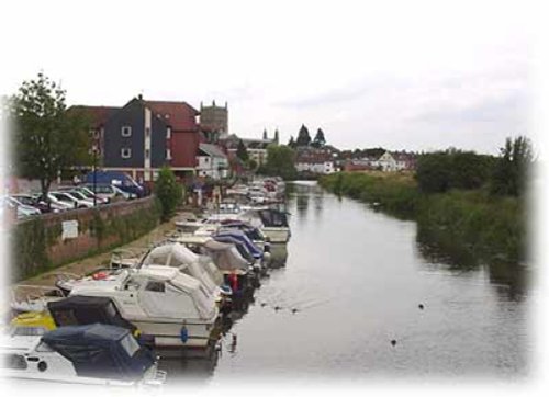 River Avon with the magnificent Tewkesbury Abbey visible in the background.