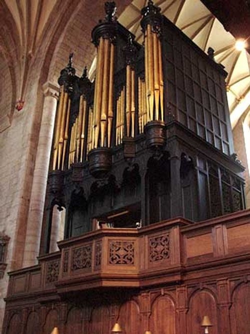 Milton organ at Tewkesbury Abbey