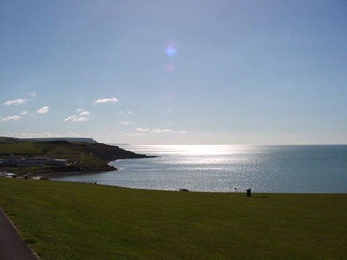 Sun setting in Weymouth