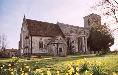 All Saints Church, the village of Gazeley, Suffolk