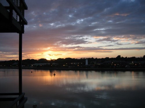 Sunset over Preston Dock-9 June 2004