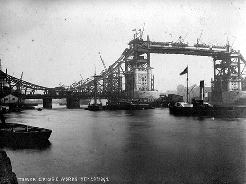 Tower Bridge Under Construction