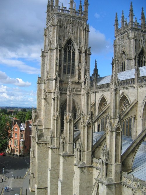 York Minster - Looking across the exterior of the 'Nave' from the 'South Transept'