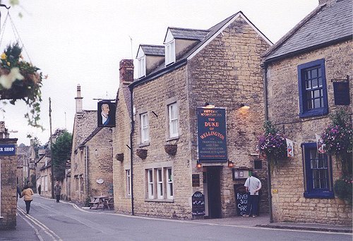 View of a street in Bourton-on-the-water