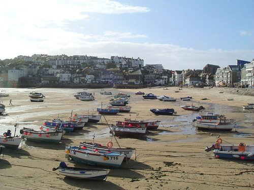 St Ives at low tide