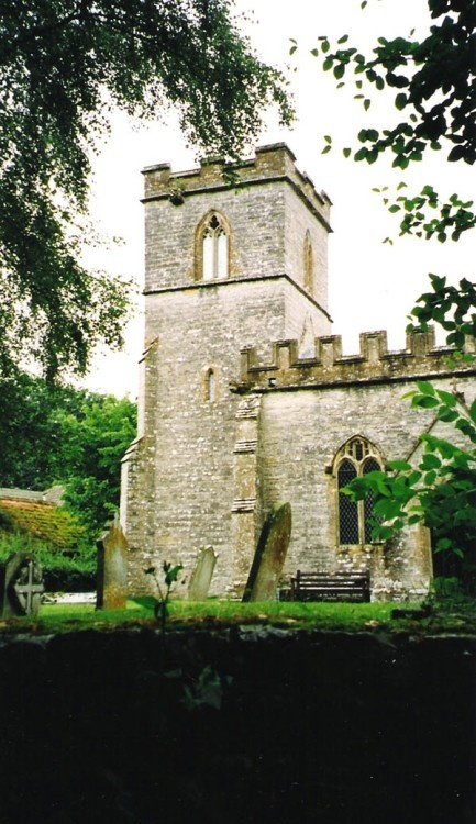 The church in the village of Rimpton, Somerset taken in 1999