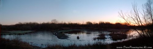 Panarama of Pennington Flash, wildlife reserve.