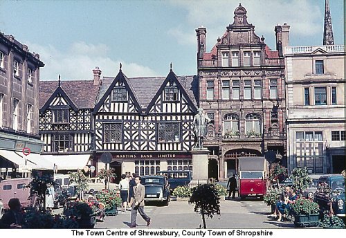 Town Centre of Shrewsbury, County Town of Shropshire
