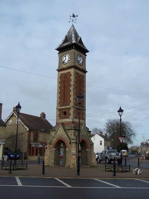 Warboys village center, Cambridgeshire