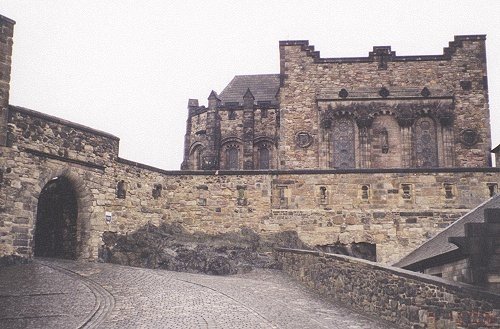 Inside Edinburgh Castle grounds