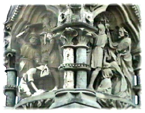 City center statue, Saffron Walden, Essex.