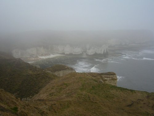 Selwicks Bay, Flamborough, East Yorkshire. Shrouded in Mist on a Crisp March Afternoon