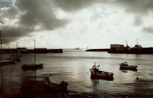 Penzance Harbour (St. Michael's Mount in the background): Penzance, Cornwall