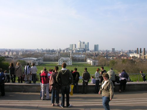 View from Greenwich Park Observatory, Greenwich, Greater London. Spring 2005