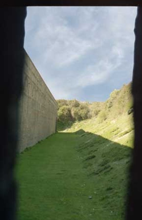 North Carponier view of the ditch from gun firing position