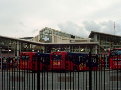 Bus Station and Queensway entrance to shopping centre, Keighley.
